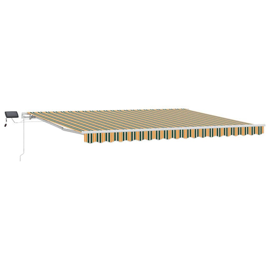 Retractable Awning Green and yellow 450 x 300 cm
