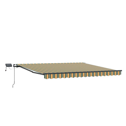 Retractable Awning Green and yellow 450 x 300 cm