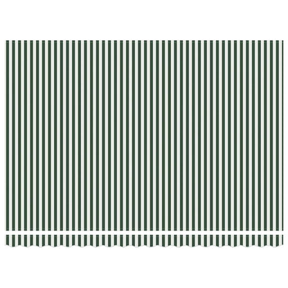 Retractable Awning Green and White 450 x 300 cm