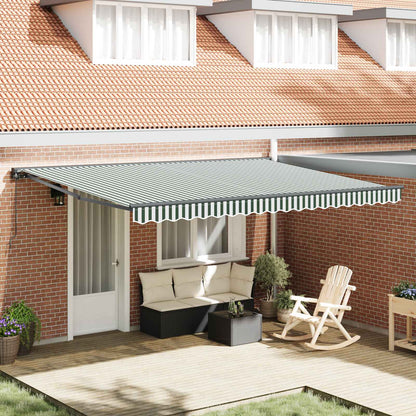 Awning Frame Green and White 450 x 300 cm
