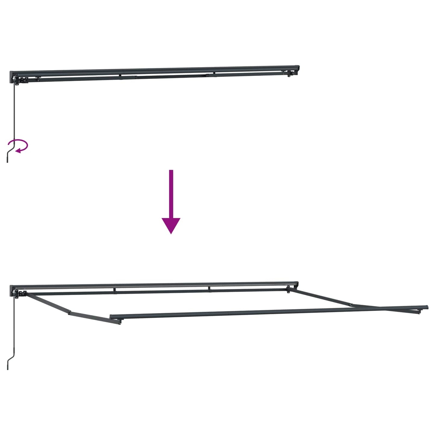 Awning Frame Green and White 450 x 300 cm