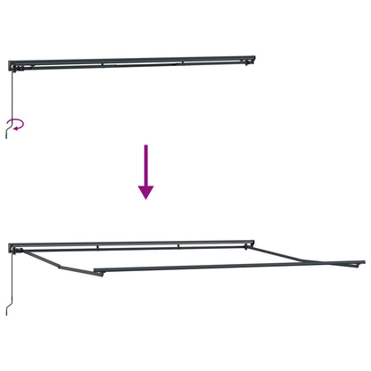Awning Frame Green and White 450 x 300 cm