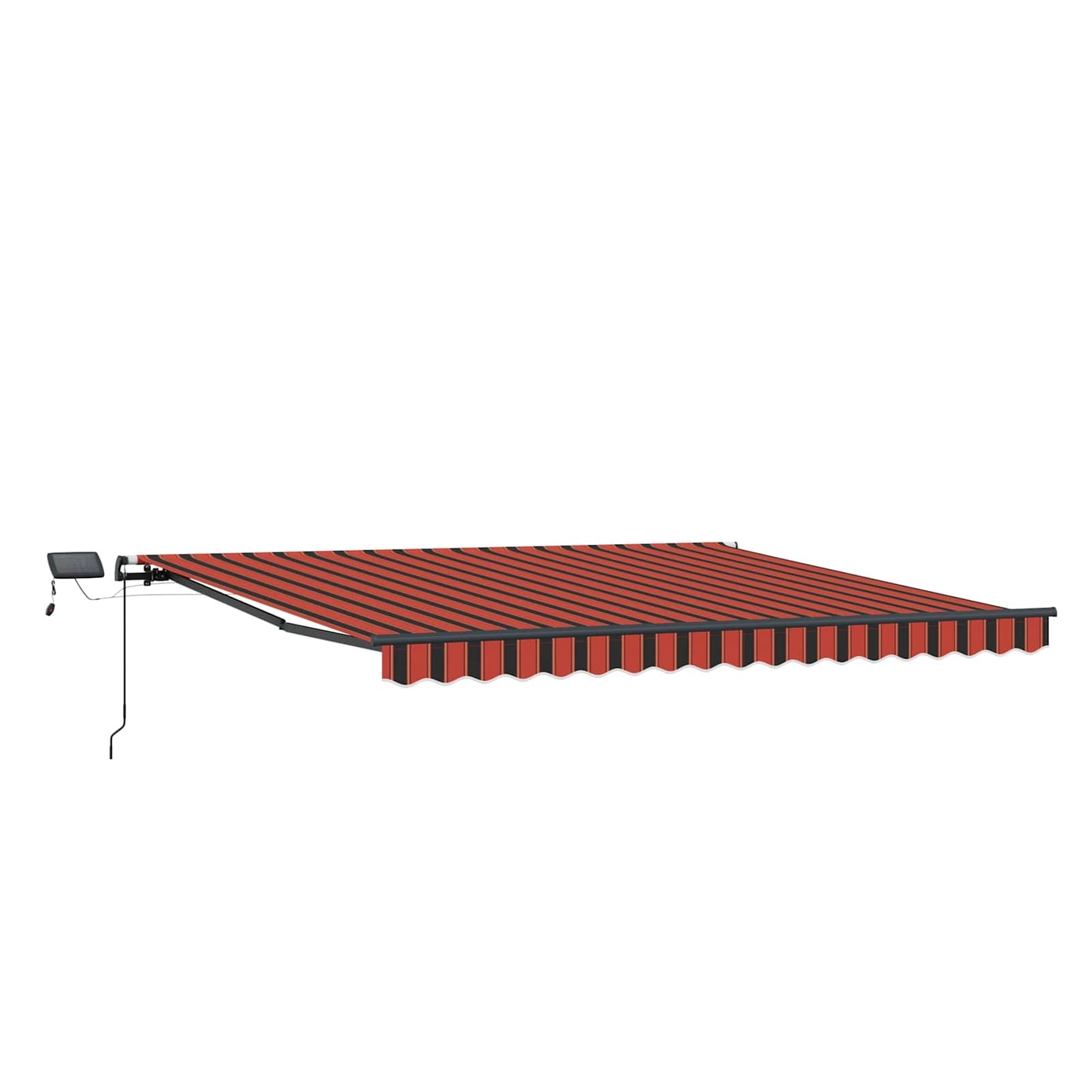 Retractable Awning Orange and brown 450 x 350 cm Fabric