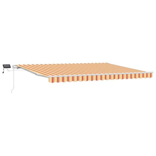 Retractable Awning Manual Yellow and Orange 450 x 350 cm