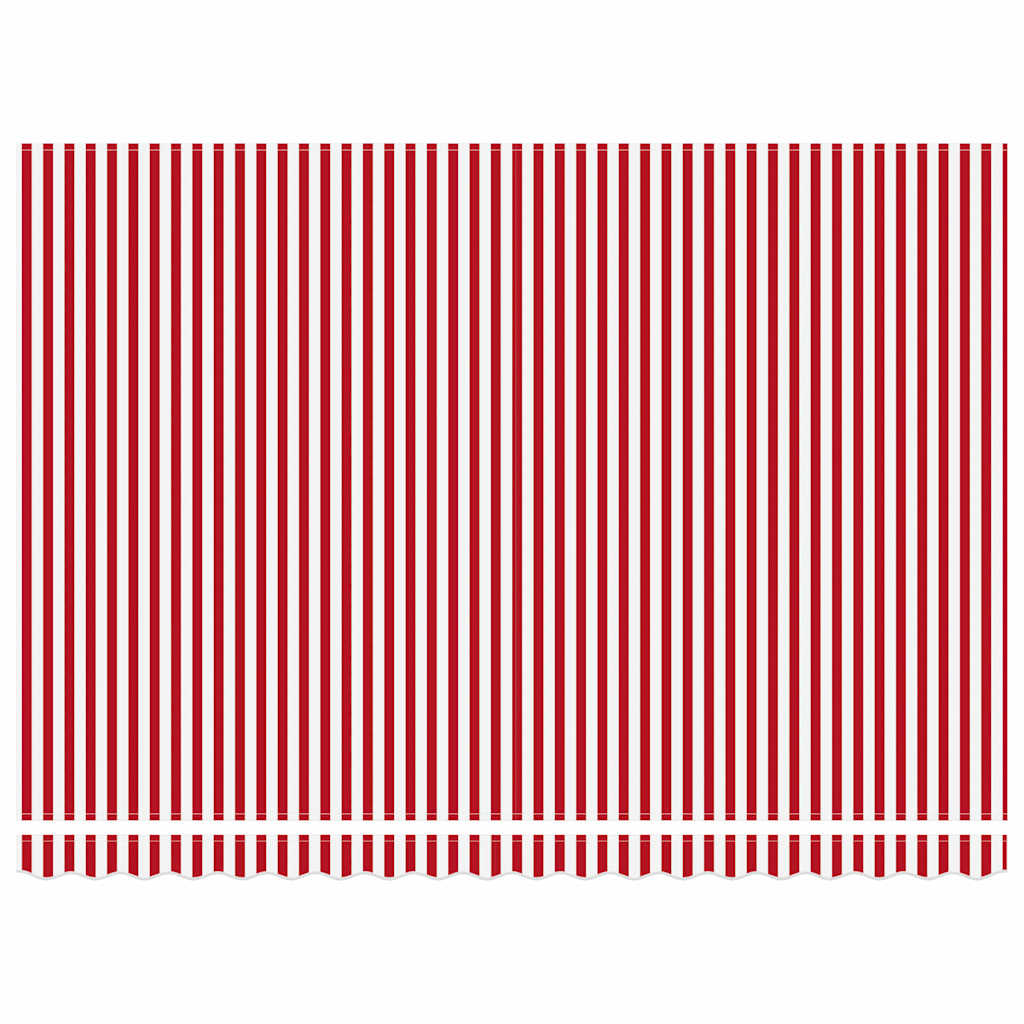 Awning Retractable Red and White 450 x 350 x 165 cm Polyester