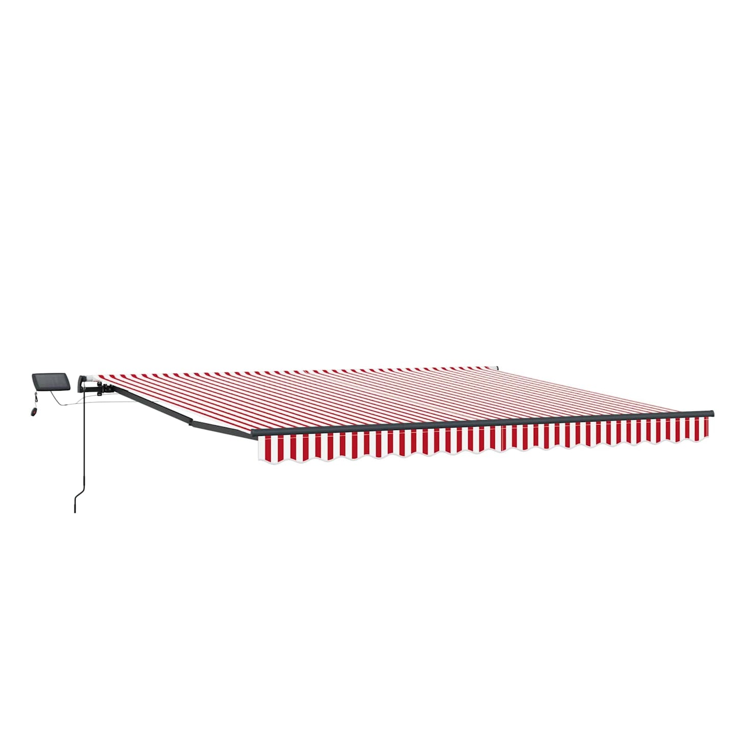 Retractable Awning Manual Red and white 450 x 350 cm Fabric