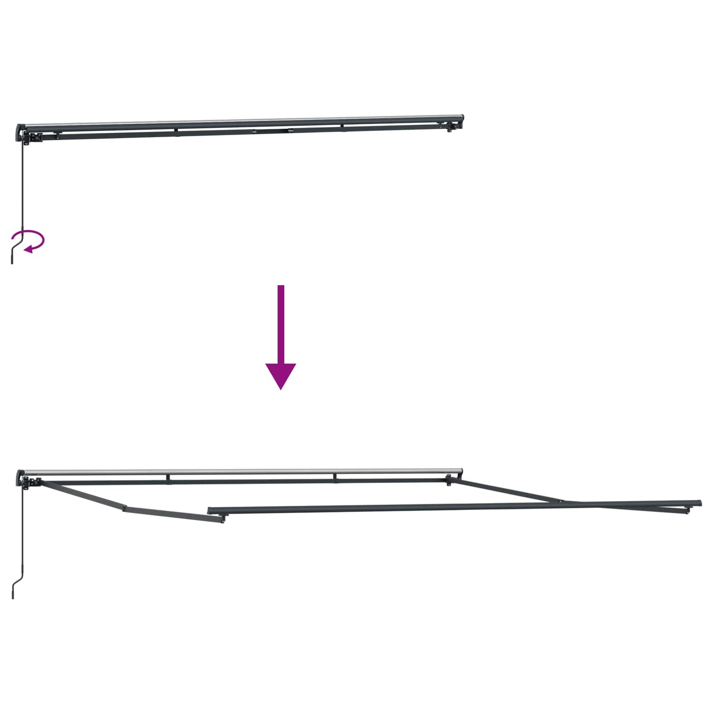 Retractable Awning Multicolour 450 x 350 cm