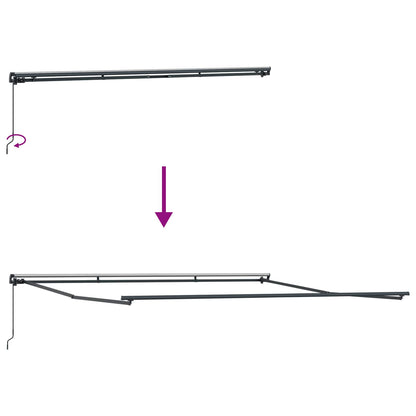 Retractable Awning Multicolour 450 x 350 cm