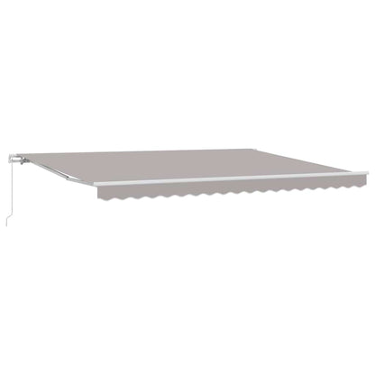 Awning Retractable Light grey 450 x 350 x 165 cm Polyester