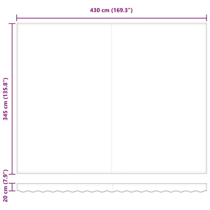 Awning Retractable Light grey 450 x 350 x 165 cm Polyester