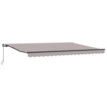 Retractable Awning Light Grey 450 x 350 cm Polyester and Steel