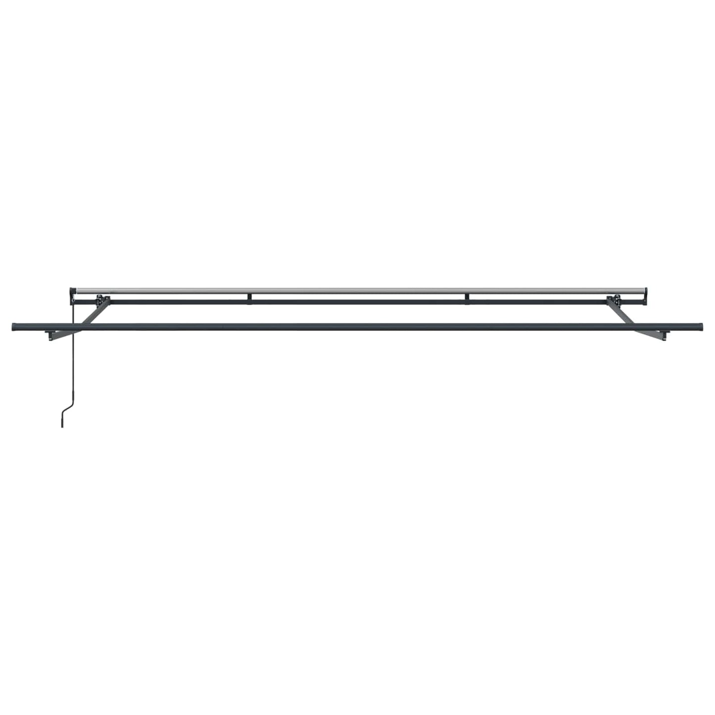 Retractable Awning Light Grey 450 x 350 cm Polyester and Steel