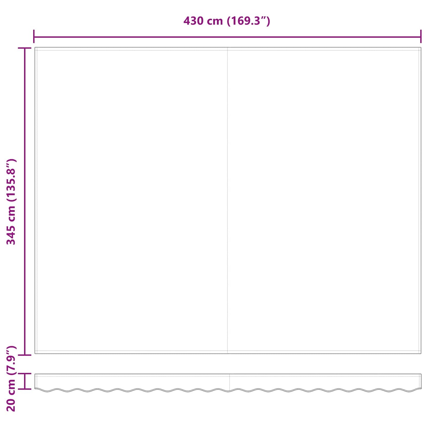 Retractable Awning Light Grey 450 x 350 cm Polyester and Steel