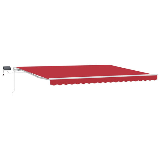 Retractable Awning Manual Red 450 x 350 cm Fabric and Steel