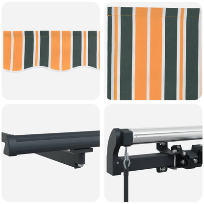 Retractable Awning Green and yellow 450 x 350 cm