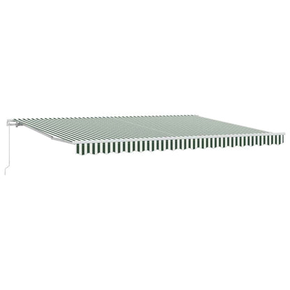 Awning Manual Green and White 450 x 350 x 165 cm Polyester
