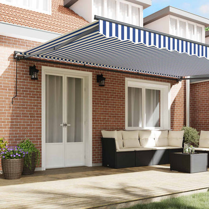 Awning Frame Blue and White 500 x 300 cm