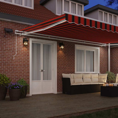 Retractable Awning Manual Orange and brown 500 x 300 cm