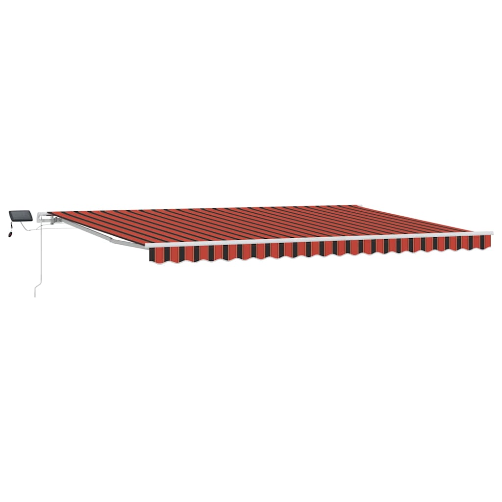 Retractable Awning Manual Orange and brown 500 x 300 cm