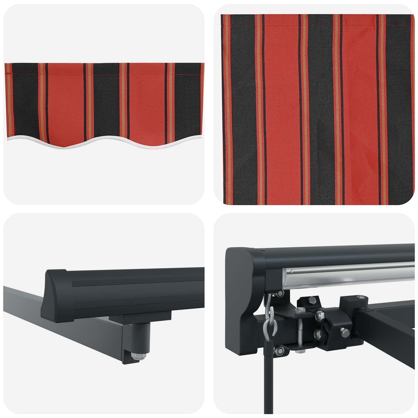 Retractable Awning Manual Orange and Black 500 x 300 cm
