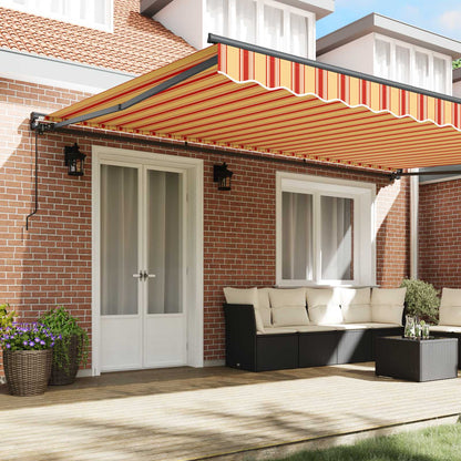 Retractable Awning Manual Multicolour 500 x 300 cm