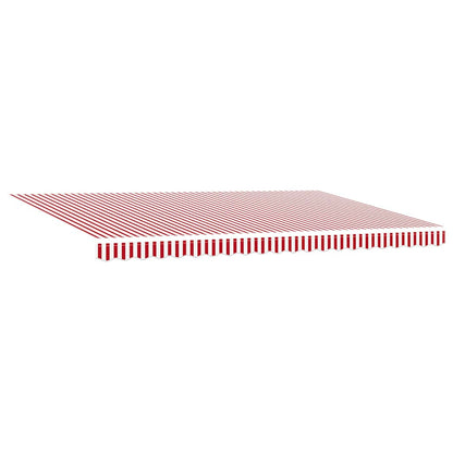 Awning Red and White 500 x 300 x 165 cm Polyester and Metal