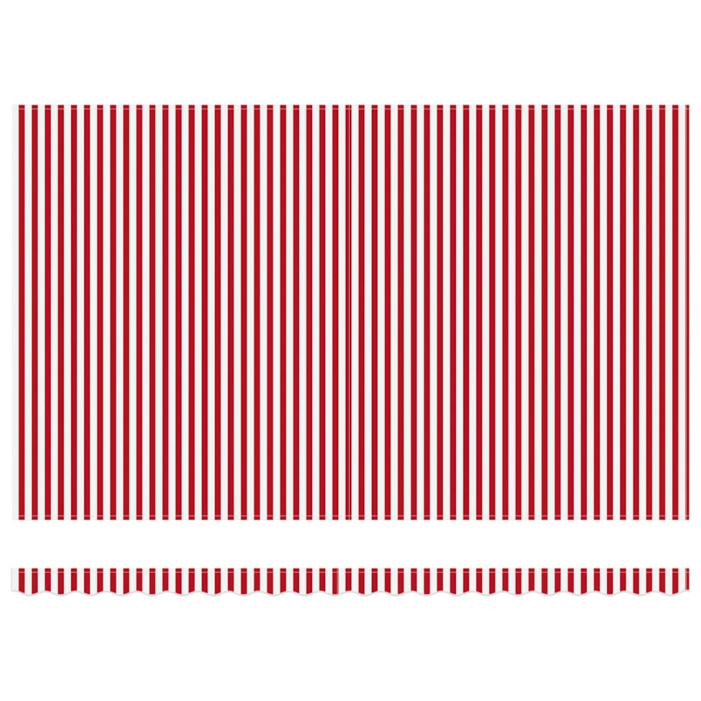 Awning Red and White 500 x 300 x 165 cm Polyester and Metal