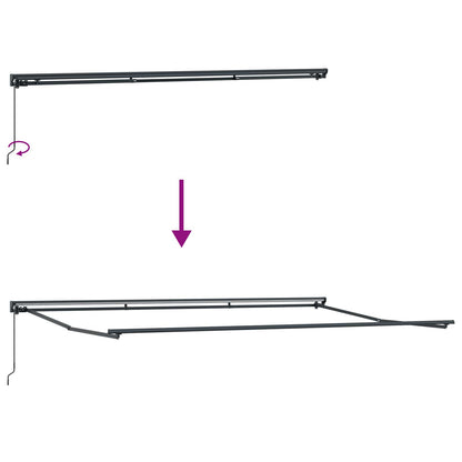 Awning Frame Red and White 500 x 300 cm
