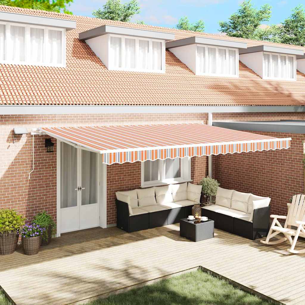 Retractable Awning Multicolour 500 x 300 x 165 cm