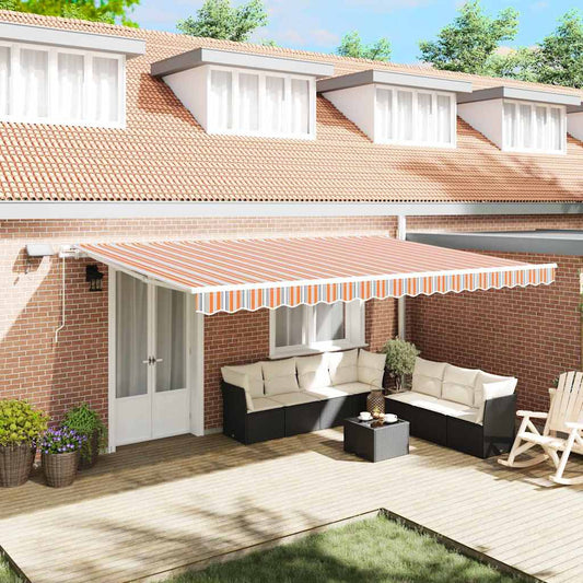 Retractable Awning Multicolour 500 x 300 x 165 cm