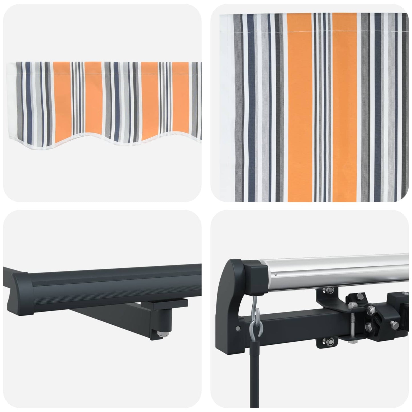 Retractable Awning Multicolour 500 x 300 x 165 cm