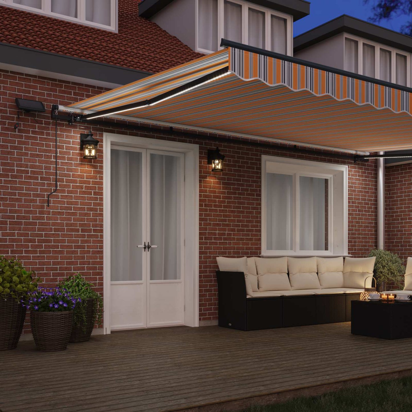 Retractable Awning Multicolour 500 x 300 x 165 cm