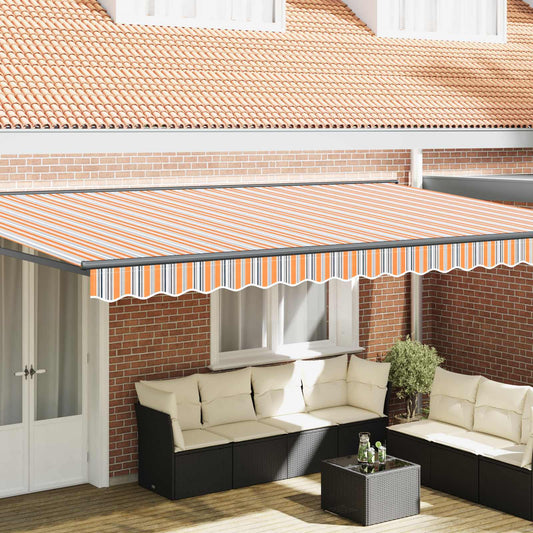 Awning Frame Blue and Orange 500 x 300 cm
