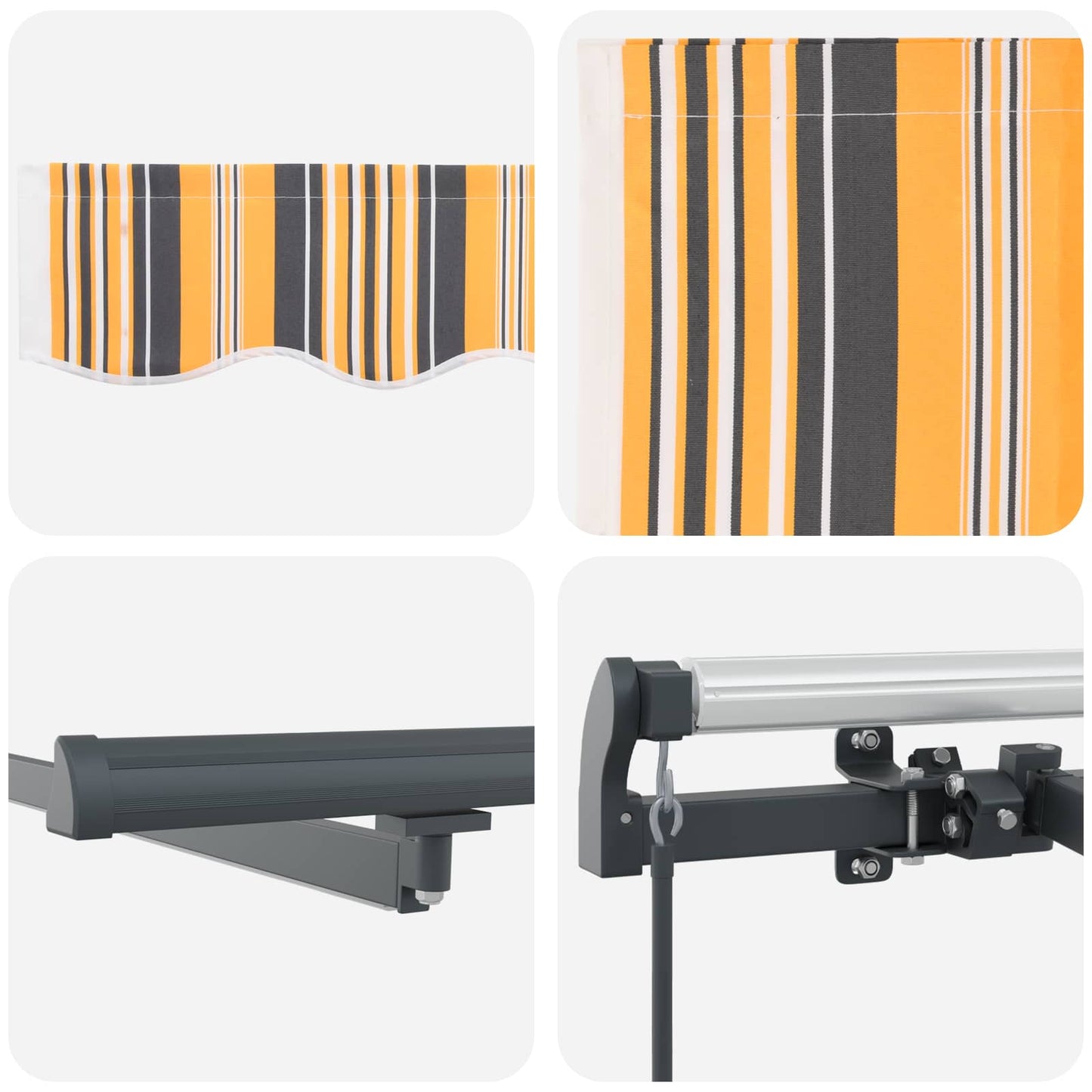 Retractable Awning Multicolour 500 x 300 cm Fabric