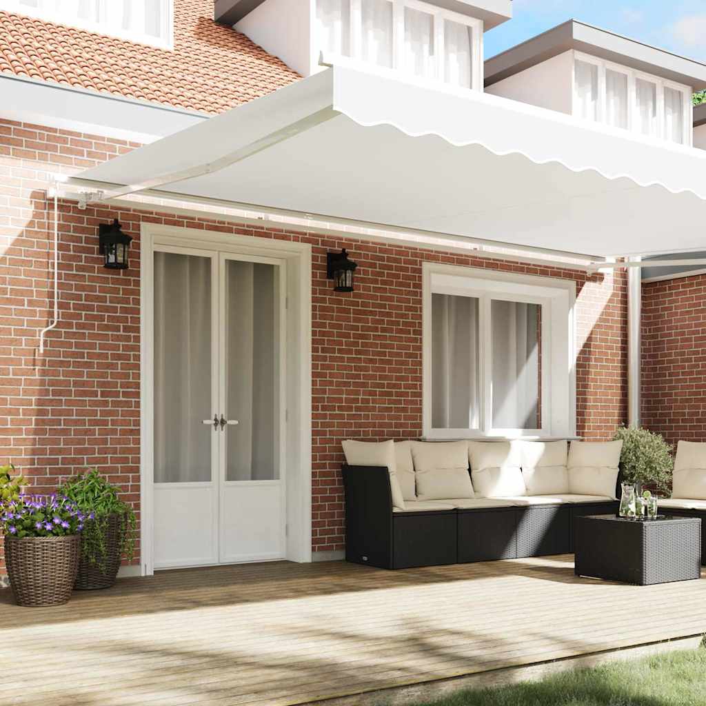 Awning Manual White 500 x 300 x 165 cm Polyester and Metal