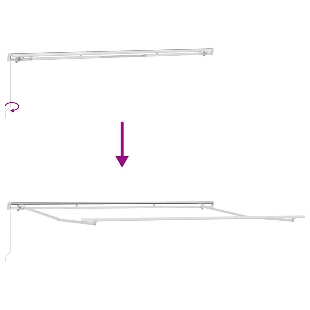 Awning Manual White 500 x 300 x 165 cm Polyester and Metal