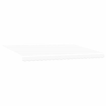 Retractable Awning White 500 x 300 cm Fabric and Steel