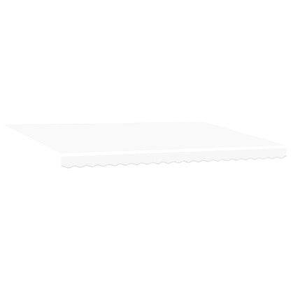 Retractable Awning White 500 x 300 cm Polyester and Steel