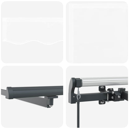 Retractable Awning Manual White 500 x 300 cm Fabric