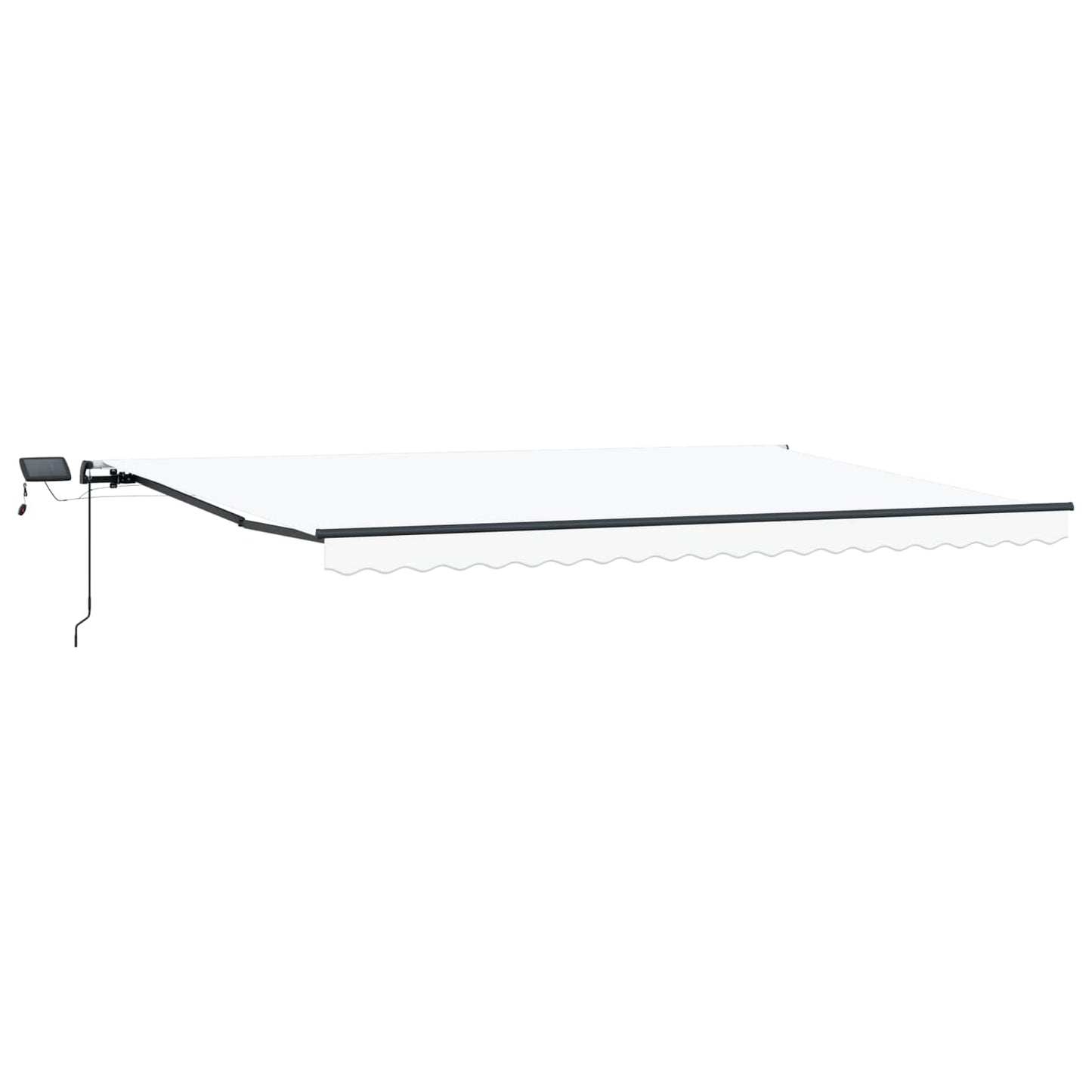 Retractable Awning Manual White 500 x 300 cm Fabric