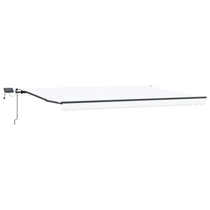 Retractable Awning Manual White 500 x 300 cm Fabric