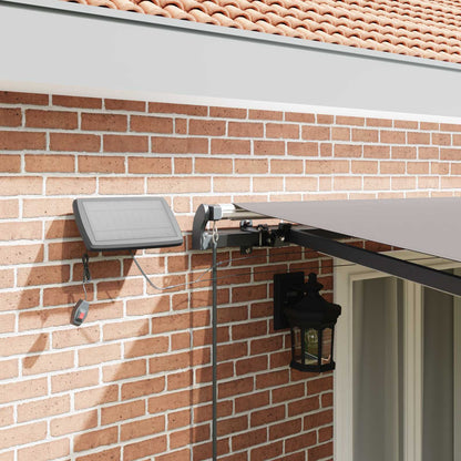 Retractable Awning Light grey 500 x 300 cm Fabric