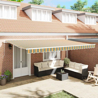 Retractable Awning Multicolour 500 x 300 cm
