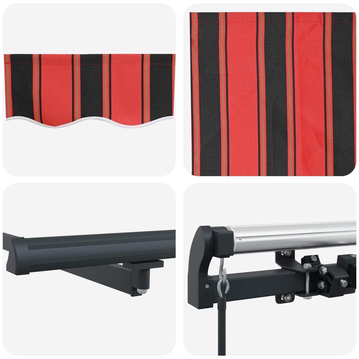 Retractable Awning Manual Orange and brown 500 x 350 cm