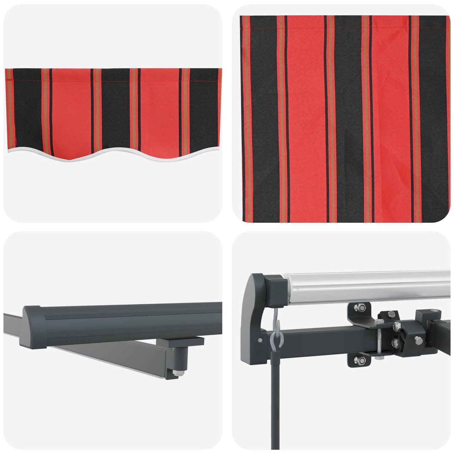 Retractable Awning Orange and brown 500 x 350 cm Fabric