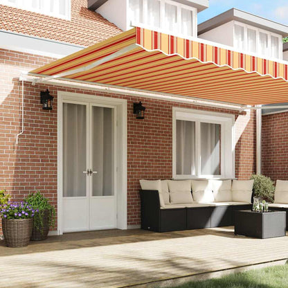 Retractable Awning Retractable Yellow and Orange 500 x 350 cm