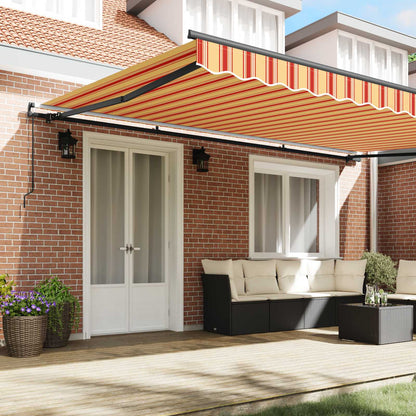 Retractable Awning Yellow and Orange 500 x 350 cm