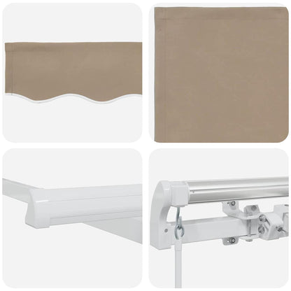 Retractable Awning Beige 500 x 350 cm Polyester and Aluminium