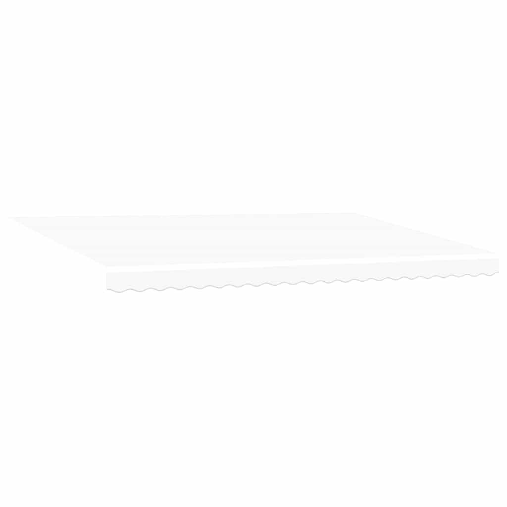 Retractable Awning White 500 x 350 cm Fabric and Steel