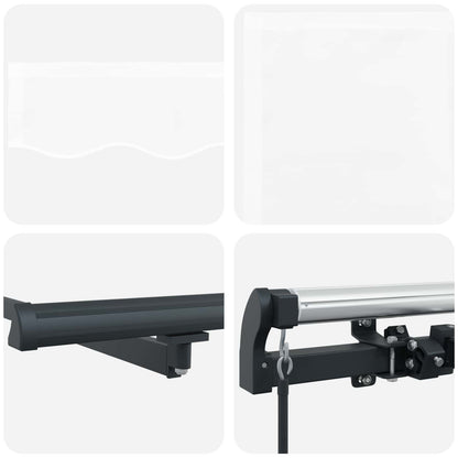Retractable Awning White 500 x 350 cm Polyester and Steel